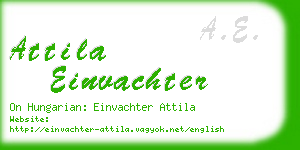 attila einvachter business card